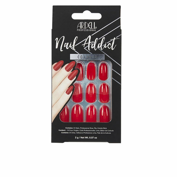 Faux ongles Ardell Nail Addict Cherry Red (24 pcs)