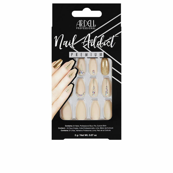 Faux ongles Ardell Nail Addict Nude Jeweled (24 pcs)