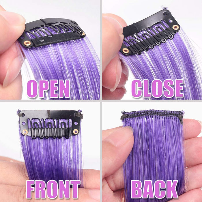 Extensions de cheveux synthétiques avec clips