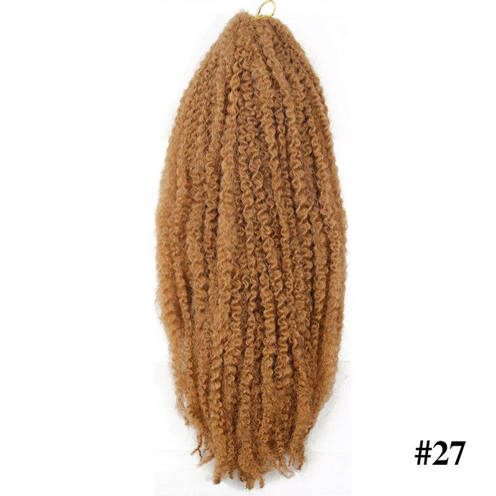 8. Marley Braids Crochet hair Curly Afro spring twist Soft Red Grey Synthetic Kanekalo Braids Crochet Braiding Hair Extension