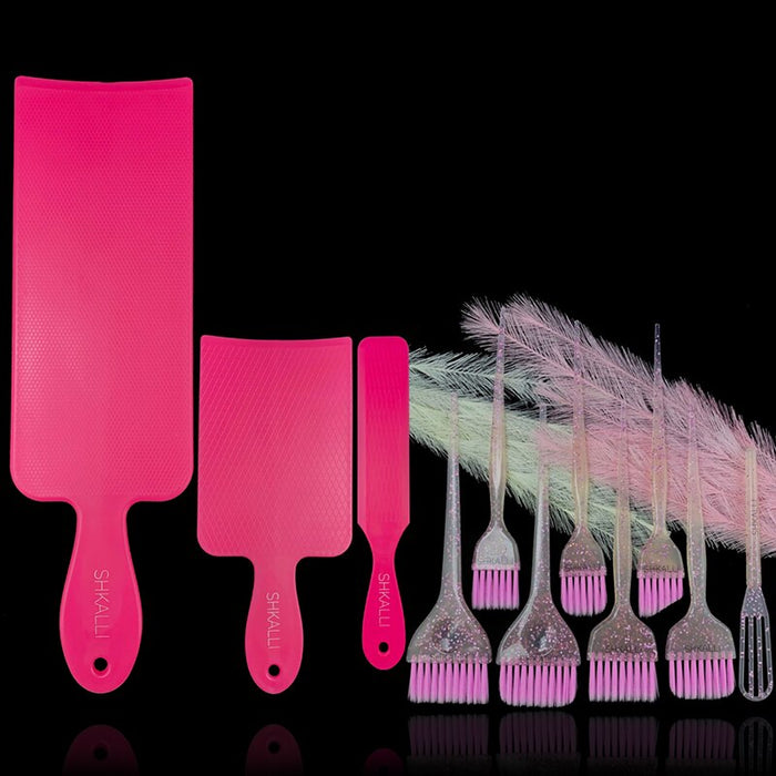 Hair Coloring Board Hair Tint Dyeing Highlighting Board Hairdressing Professional Pick Color Balayage Board Tool  brush set