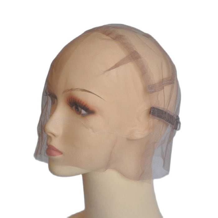 Bonnet en dentelle suisse pour fabrication de perruques avec sangles réglable