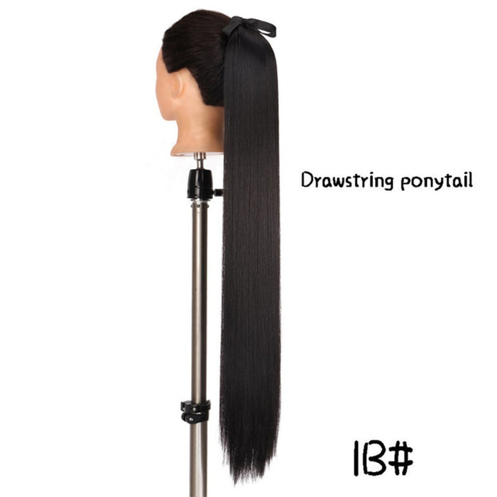 Ponytail longue et lisse en cheveux synthétiques