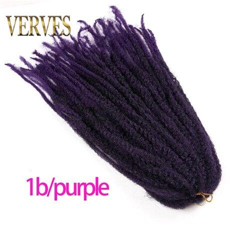 5.VERVES Afro Kinky Braiding Hair 18 inch Synthetic Crochet Marly Braids Hair extensions 30 strands/pack Natural black ombre