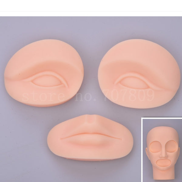 Eléments 3D en silicone pour apprentissage tatouage et maquillage sourcils et lèvres