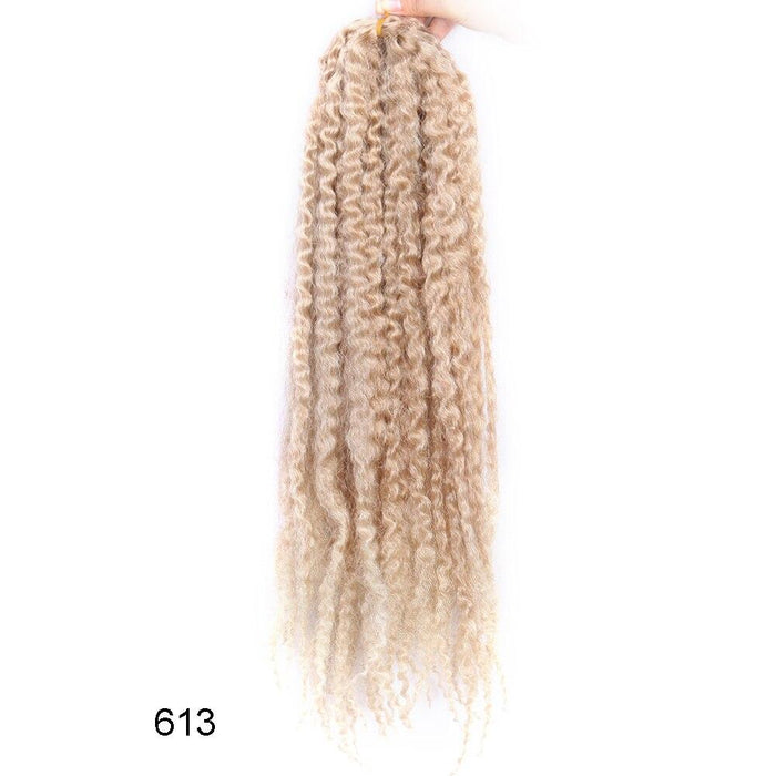 6.Linwan 18 Inch Synthetic Marley Braiding Hair Extensions Soft Kinky Twist Crochet Hair Ombre Yellow Red For Women Afro Curl 100g