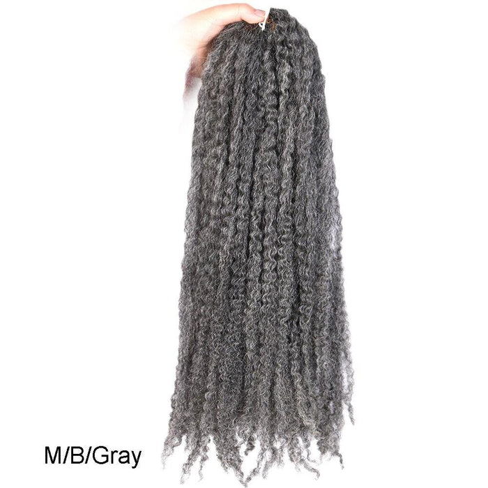 6.Linwan 18 Inch Synthetic Marley Braiding Hair Extensions Soft Kinky Twist Crochet Hair Ombre Yellow Red For Women Afro Curl 100g