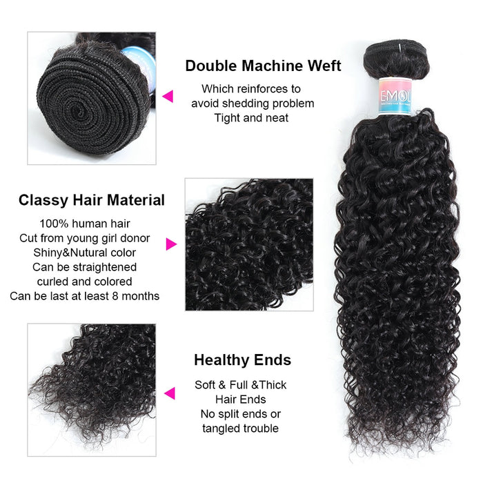 Tissage brésilien type kinky curly 100% cheveux naturels humains