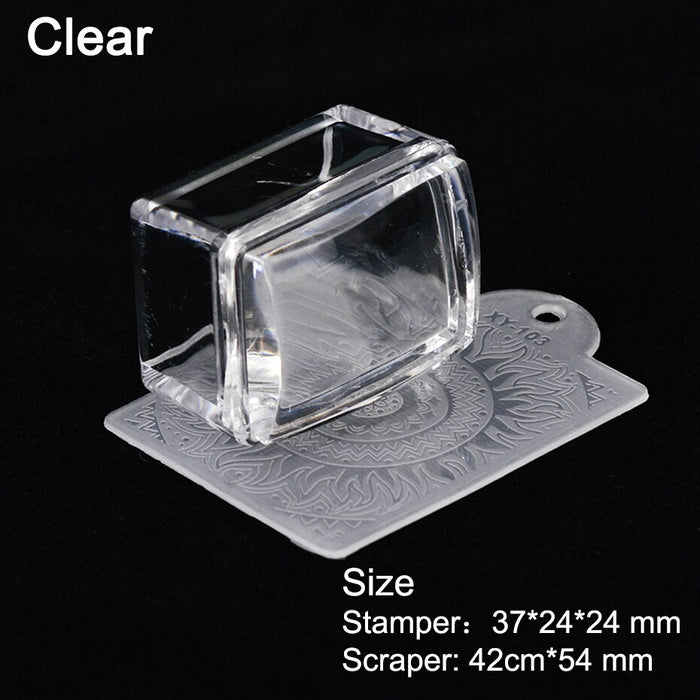 Tampons de transfert de motifs transparents en silicone 2