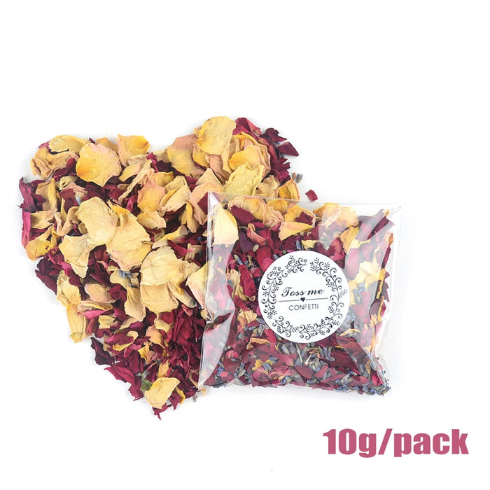 Paquets de 50gr de confettis imitation pétales de fleurs