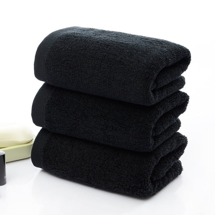 Serviettes de toilettes noires en coton