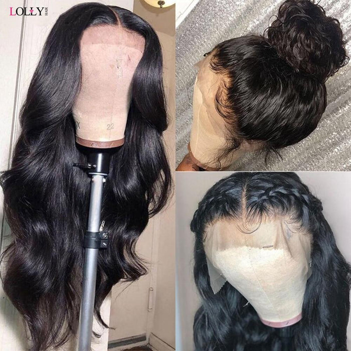Lolly Body Wave Wig 13x4 Malaysian Transparent Lace Front Human Hair Wigs Pre Plucked Remy Human Hair Wigs For Black Women