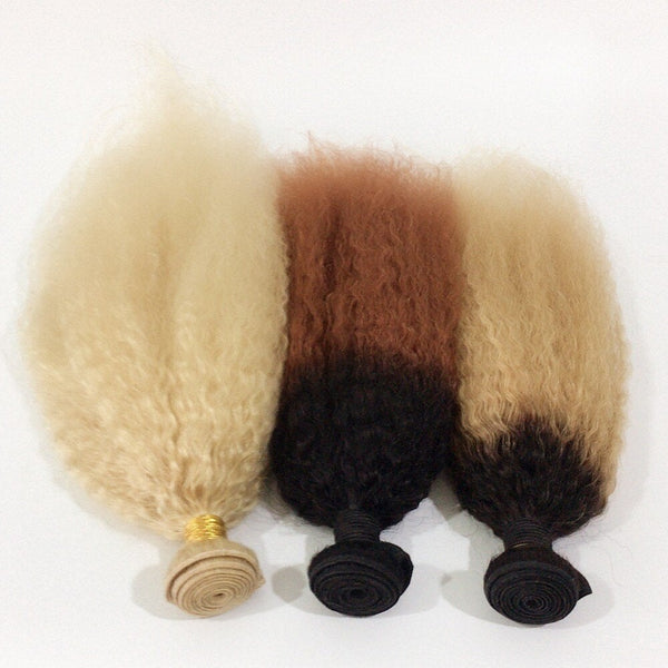 Collection 2022 - Kinky Yaky Blond Hair Style - Bottes Cheveux Naturels