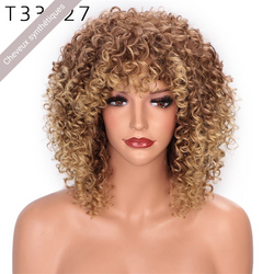 Perruque synthétique style curly hair plusieurs coloris