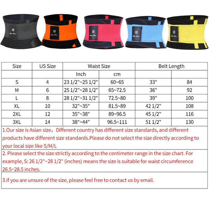 Sweat Waist Trainer Body Shape Shaper Xtreme Power Modeling Belt Faja Girdle Tummy Slimming Fitness Corset Shapewear