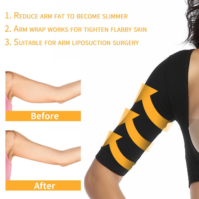 Upper Arm Shaper Slimmer Posture Corrector Tops Women Shoulder Corrective Shapewear Seamless Compression Sleeves Back Support