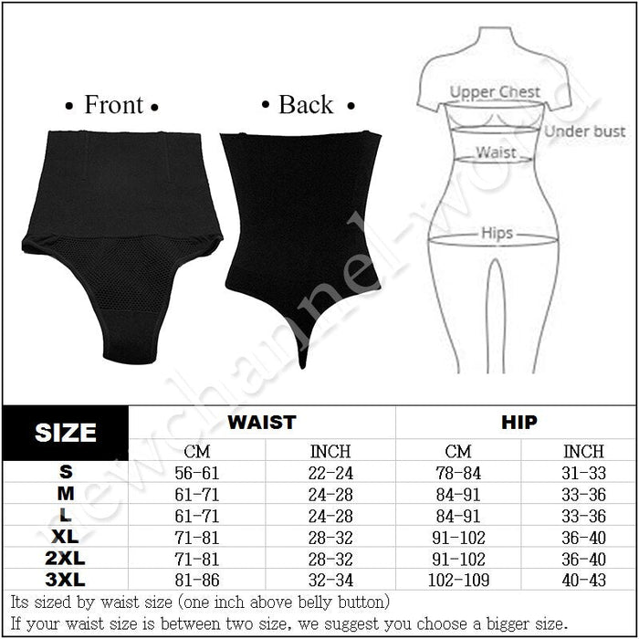 Women Shapewear High Waist Tummy Control Body Shaper Seamless Underwear Thong Panties Slimming Girdle Bodysuit Corset