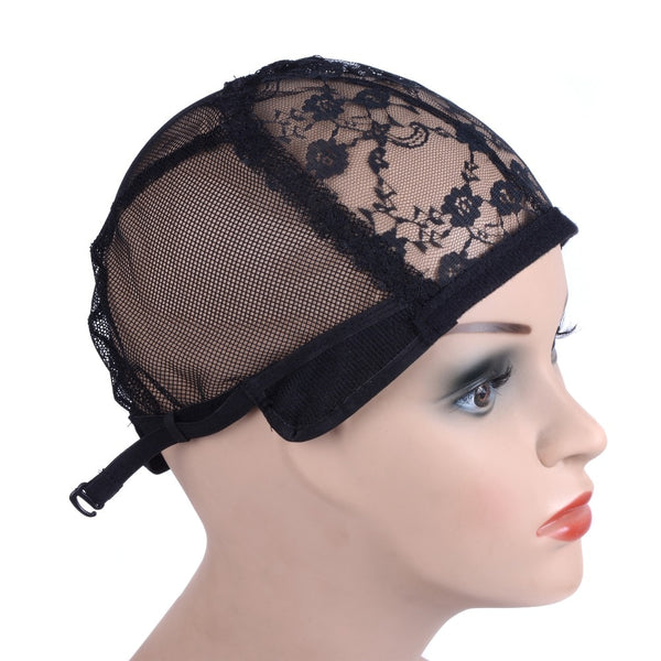 Wig Cap for Making Wigs With Adjustable Strap on The Back Weaving Cap Size Glueless  Good Quality Hair Net Black