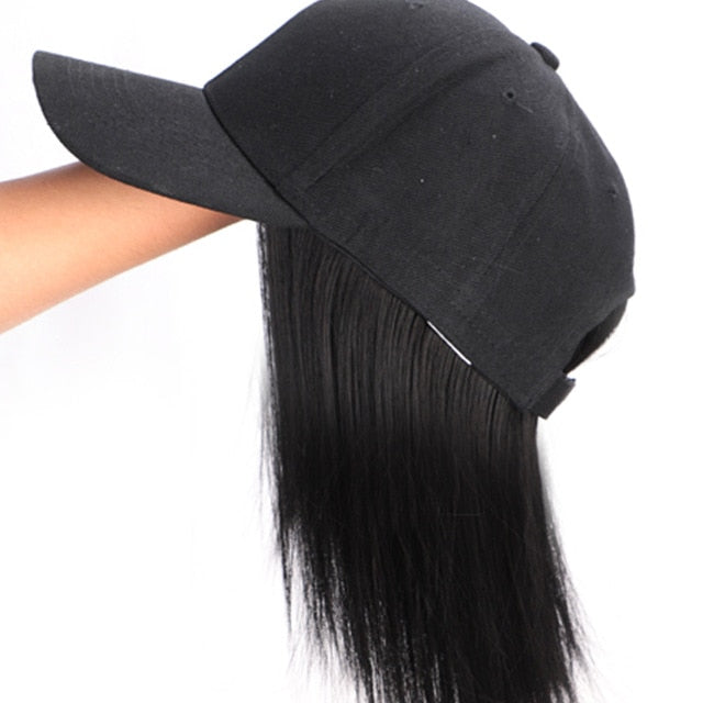 ONYX 8inch Short Baseball Cap Hair Wig Synthetic BOB Wig Hair Naturally Connect Adjustable Cap Wig For Women Outdoors
