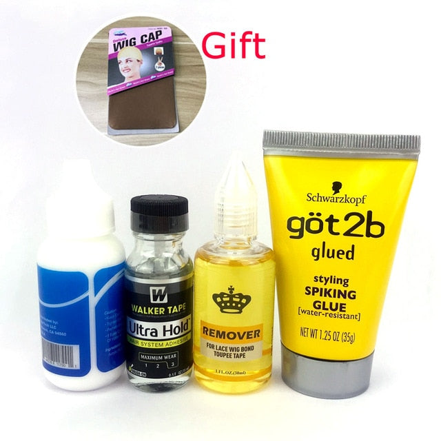Super Lace Wig Glue Hair Bonding 38ml + Remover 30ml + Got2b Hair Gel 35g Wig Tool Kits For Tape Toupee Lace Frontal System