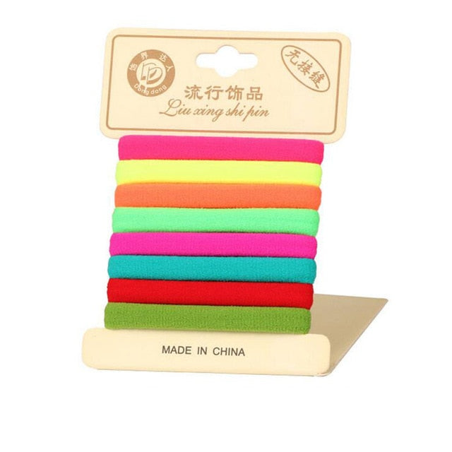 Girls Elastic Hair Accessories For Kids Black White Rubber Band Ponytail Holder Gum For Hair Ties Scrunchies Hairband