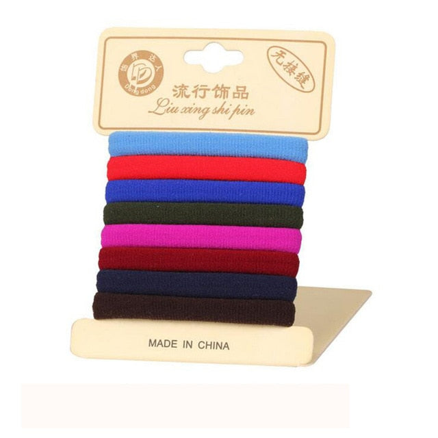 Girls Elastic Hair Accessories For Kids Black White Rubber Band Ponytail Holder Gum For Hair Ties Scrunchies Hairband